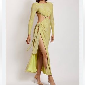 Christina wrap dress green